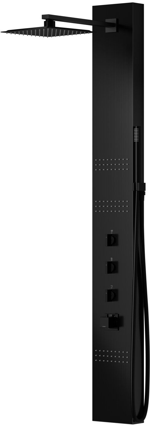 Corsan Neo panel prysznicowy ścienny termostatyczny czarny S060TBL