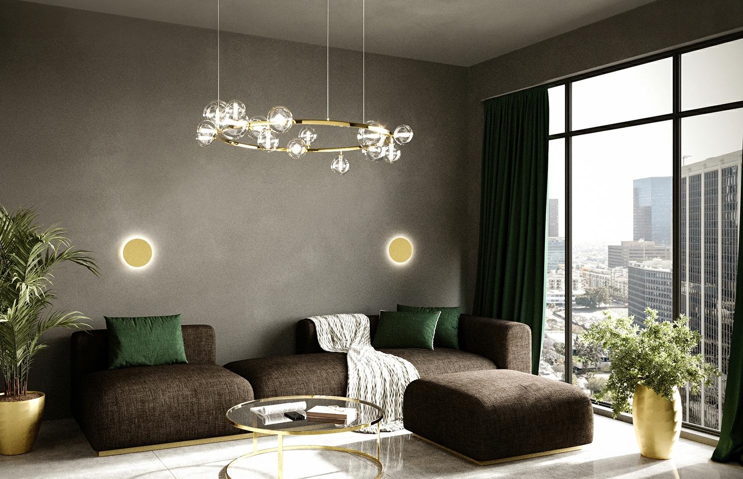 Moosee Alure lampa wisząca 15x5 W złota MSE1501100498