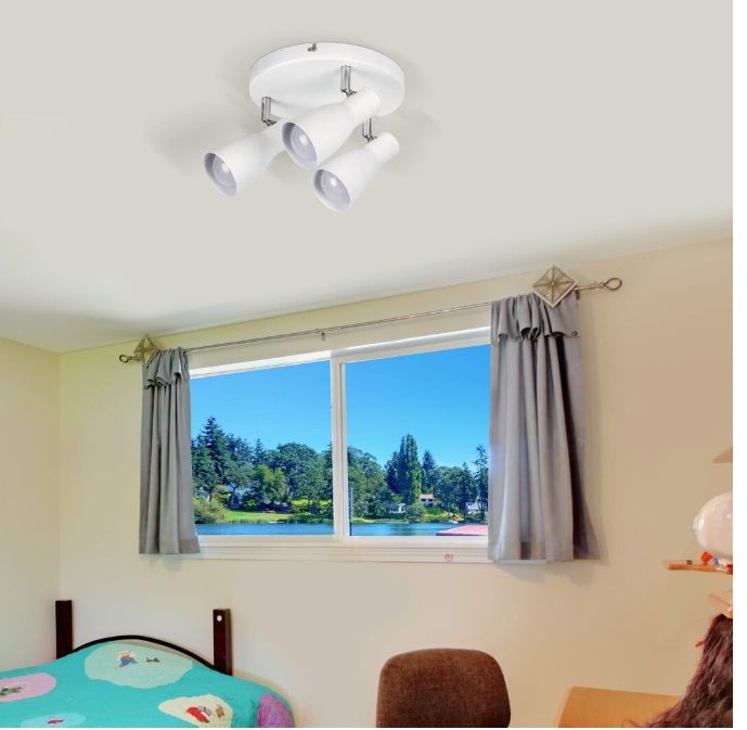 Rabalux Ebony lampa podsufitowa 3x20 W biała 6028