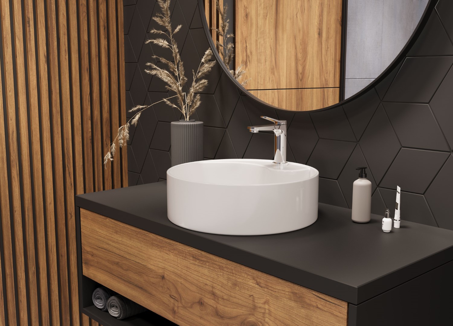 Invena Alonia bateria umywalkowa stojąca chrom BU-70-001 - Wysyłka w 24h