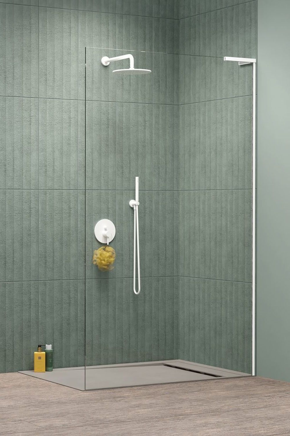 Radaway Modo SL White II ścianka prysznicowa 110 cm prawa wolnostojąca biały mat/szkło przezroczyste 10319114-04-01R