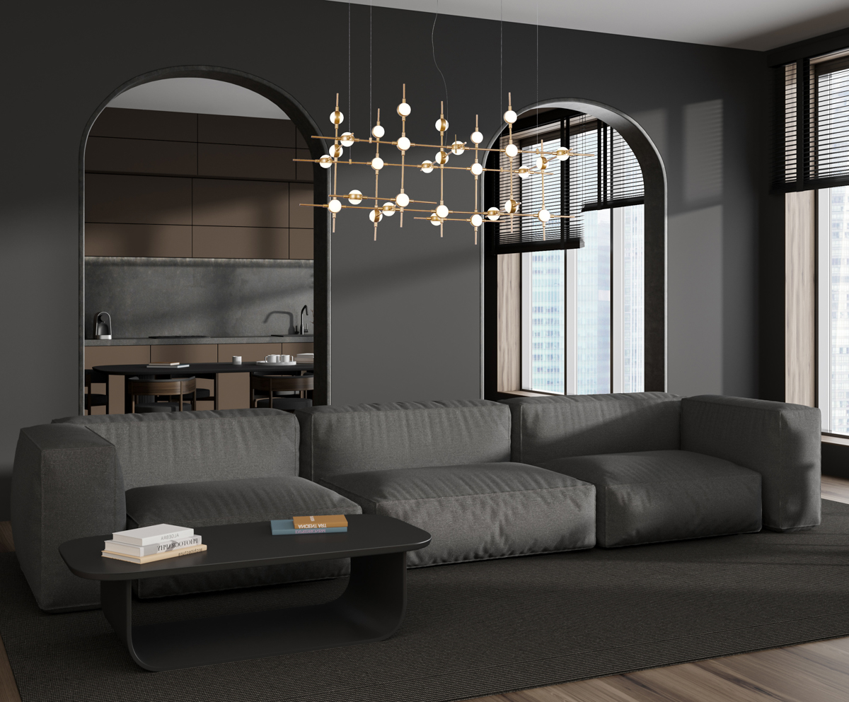 Italux Provenza lampa wisząca 72 W biała-złota MD18001067-30A GD