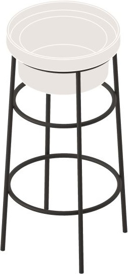 Art Ceram Fuori Scala stelaż stojący do umywalki czarny mat ACA05417