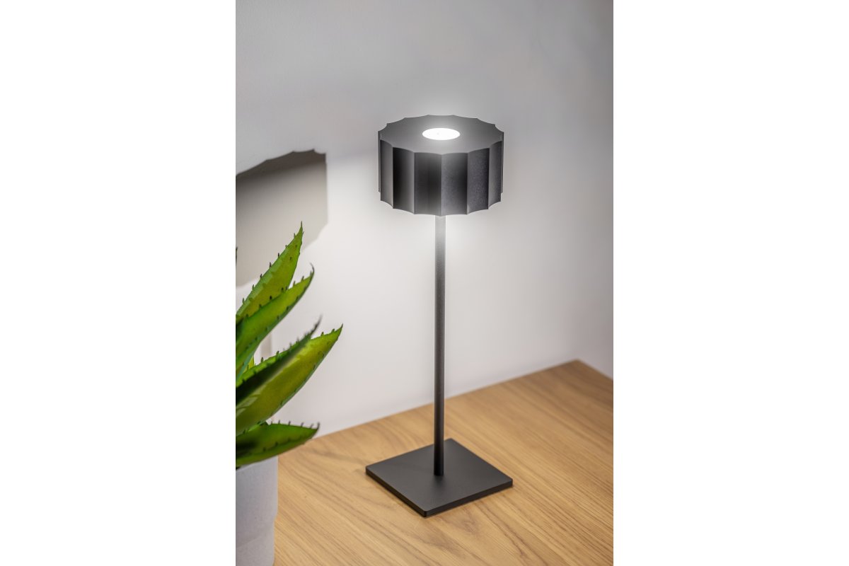 GTV Azelia lampa stołowa 1x2,5 W czarna LD-AZELIA-10-DEC