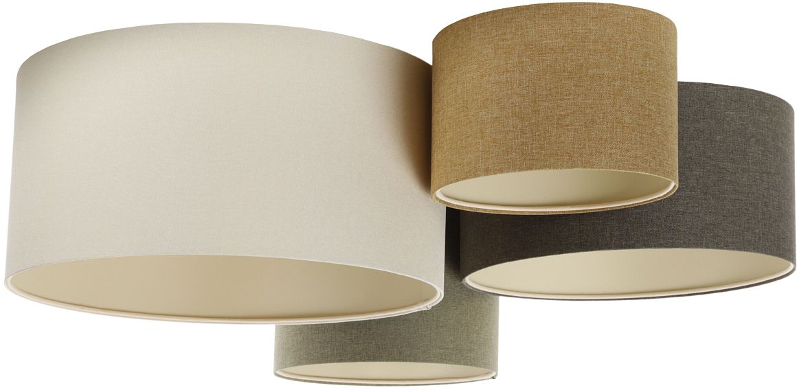 BPS Koncept Boho Ellegant lampa podsufitowa 4x60W brązowy/zielony/miodowy 084-075