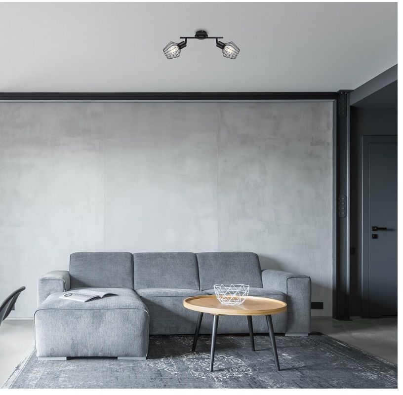 Rabalux Belano lampa podsufitowa 2x40 W czarna 3535