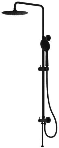 LaVita Orion zestaw prysznicowy ścienny z deszczownicą czarny mat