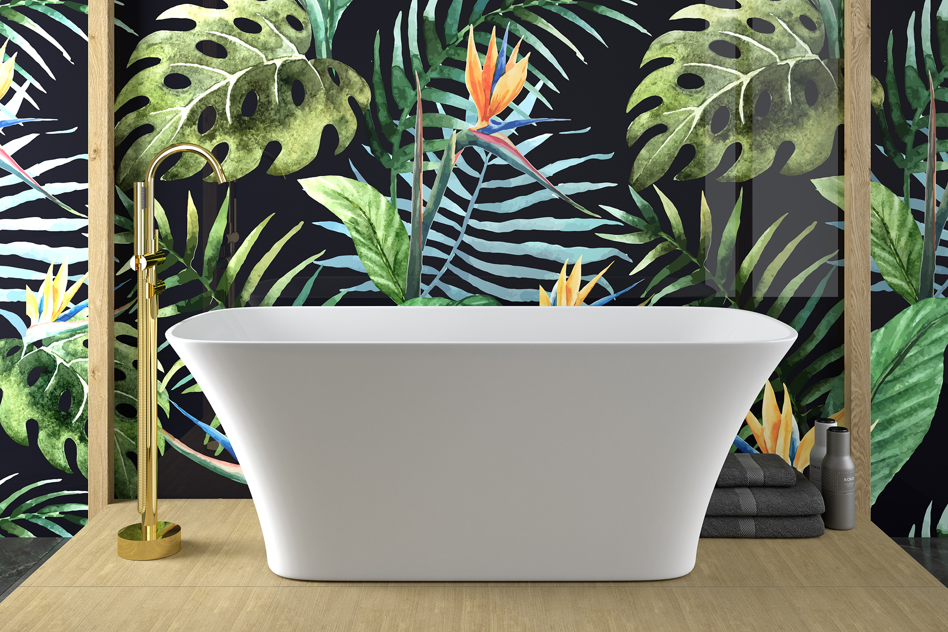 Besco Assos S-Line wanna wolnostojąca 159,4x70 cm prostokątna biała #WMD-160-AL