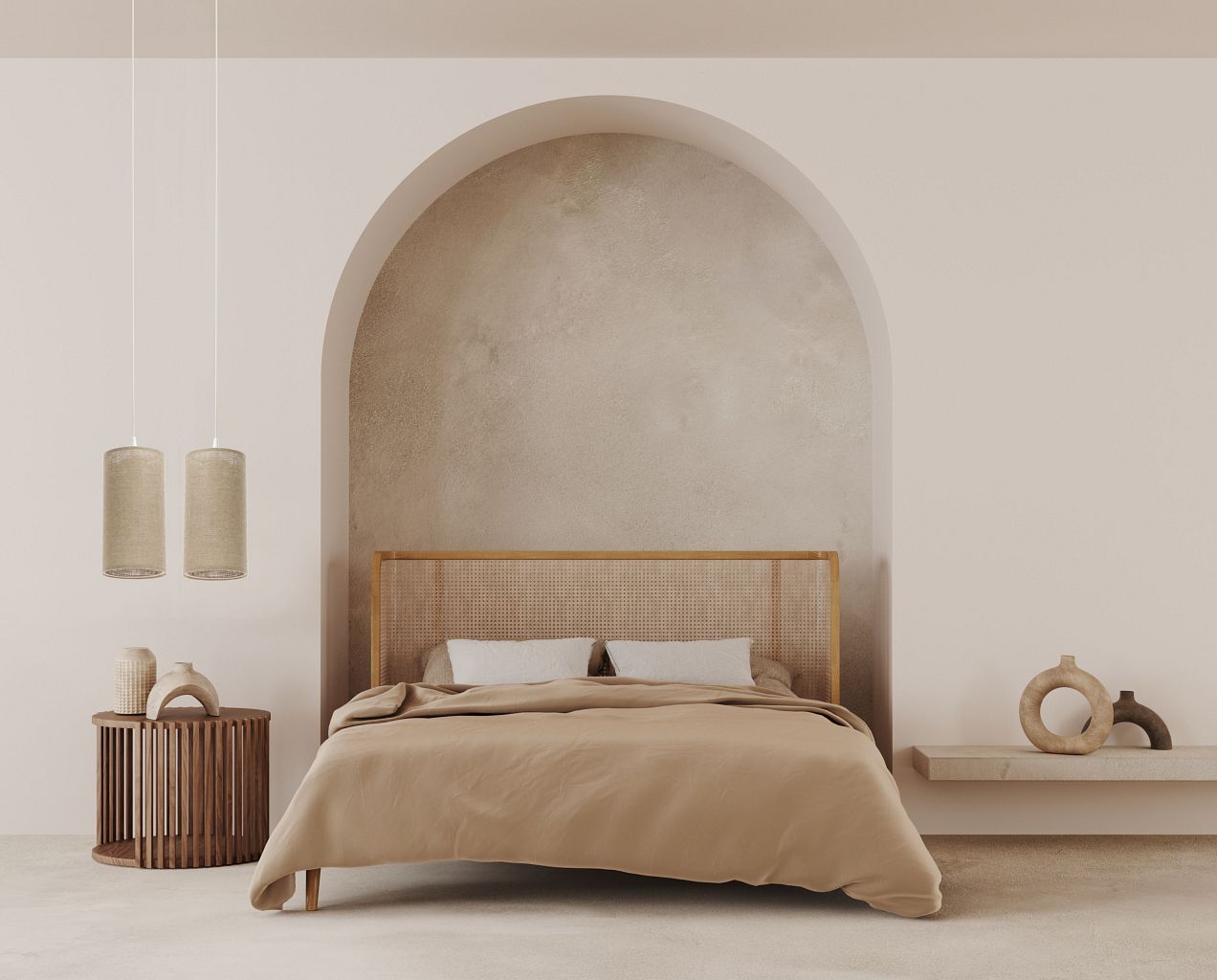 BPS Koncept Boho Ellegant Slim lampa wisząca 1x60 W beżowa 0T0-016-15W20