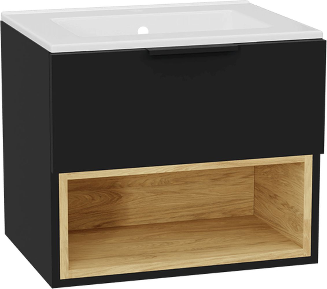 Excellent Tuto 2.0 front szafki 60x2x24.6 cm podumywalkowa wisząca czarny mat MLEX.2151.600.02.BK