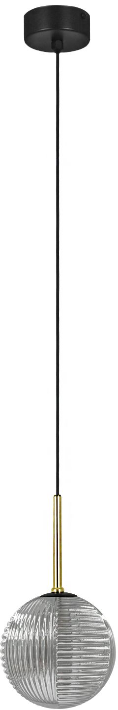 Kaja Fado lampa wisząca 1x10 W czarna-złota-grafitowa K-5690