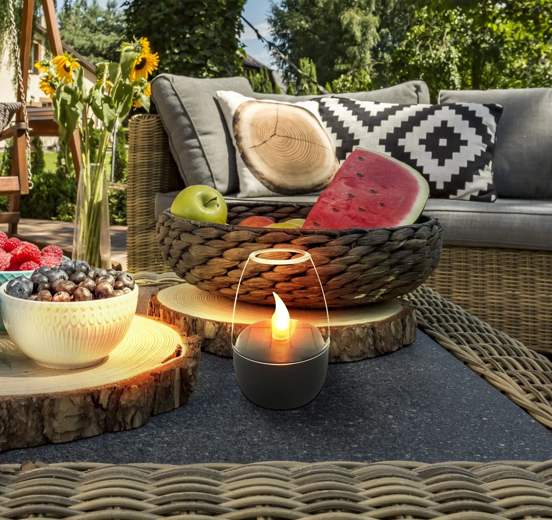 Globo Lighting Solar lampa solarna stołowa 1x0,02 W szara 36703