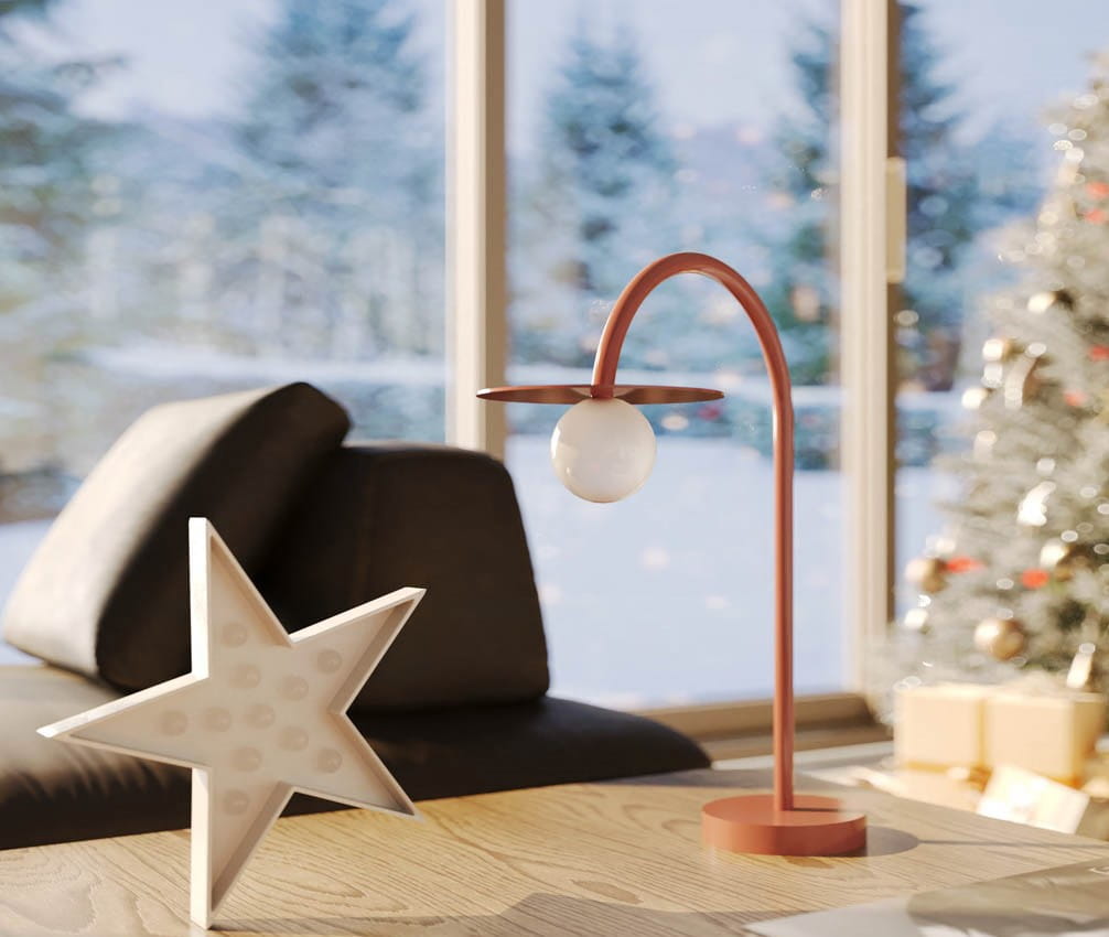 MaxLight Enigma lampa stołowa 1x2 W czerwona T0060