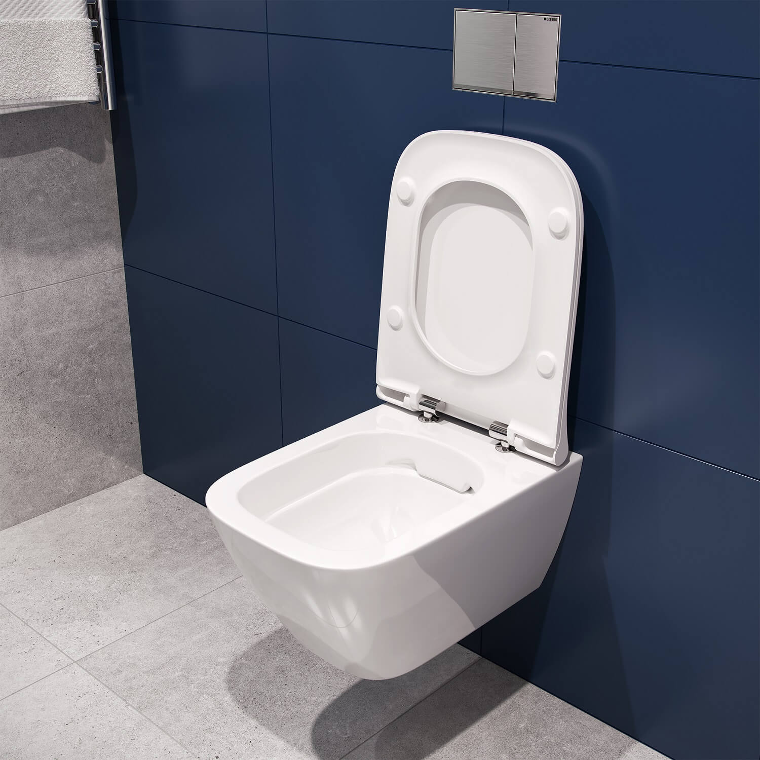 Geberit Smyle Square miska WC wisząca Rimfree KeraTect biała 500.379.01.8 - Wysyłka w 24h