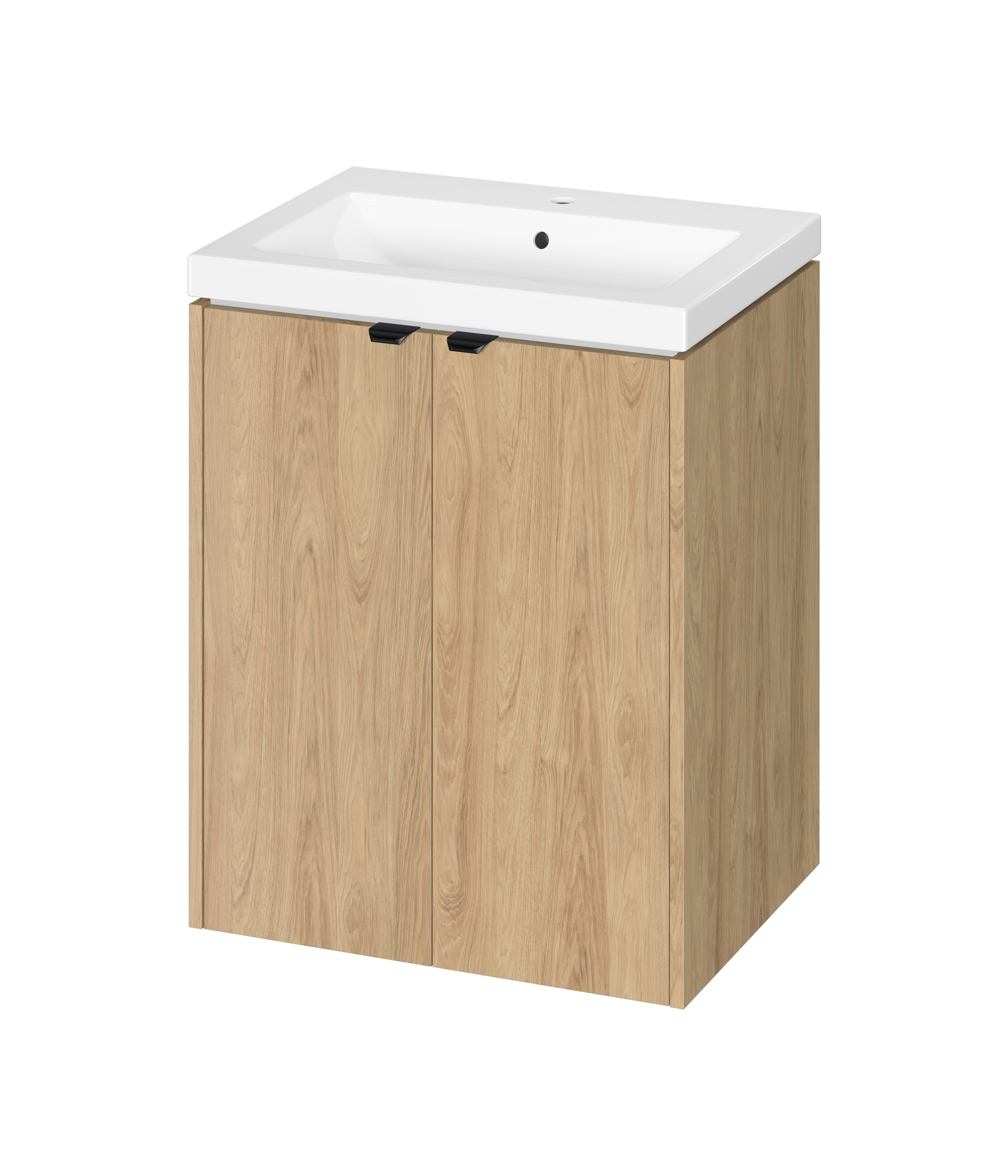 Cersanit Ovida umywalka z szafką 60 cm dąb S4047-005