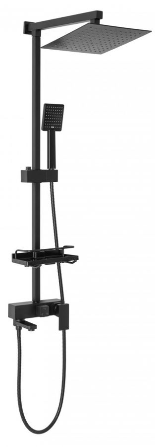 Rea Jack zestaw wannowo-prysznicowy ścienny czarny REA-P7009