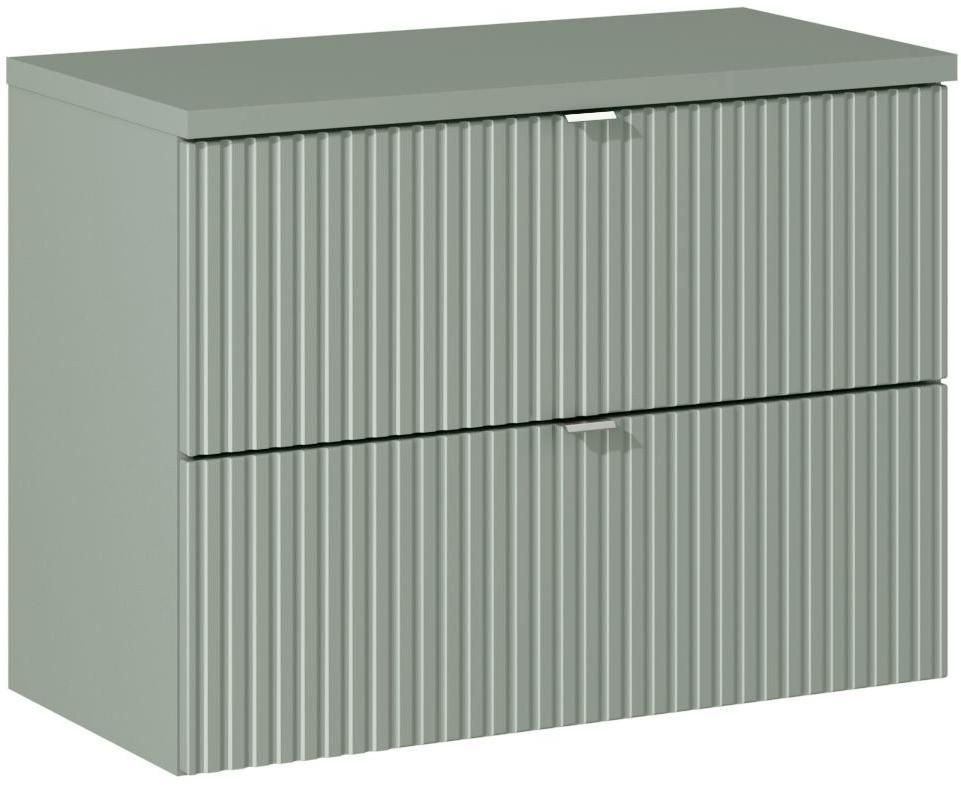 Comad Line Reed Green szafka 80 cm podumywalkowa wisząca z blatem zielona SET-LRG B RG 80CM S