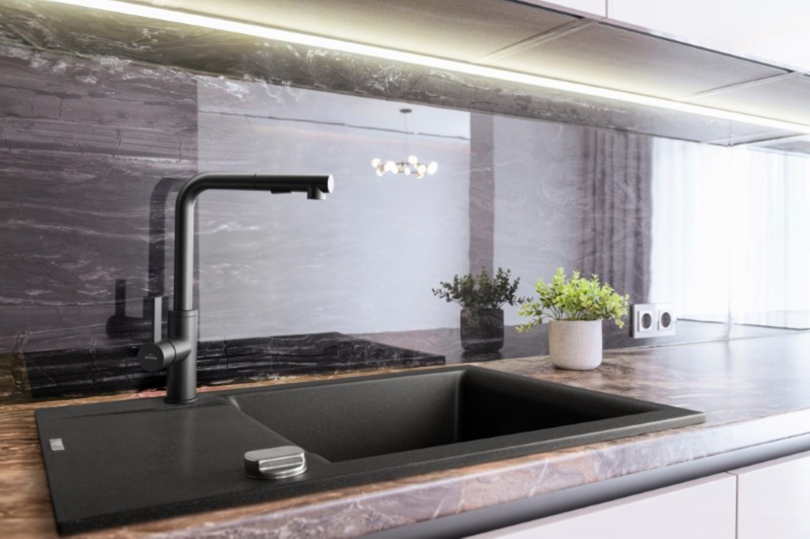 Invena Tesalia zlewozmywak granitowy 59x44 cm czarny AZ-01-042