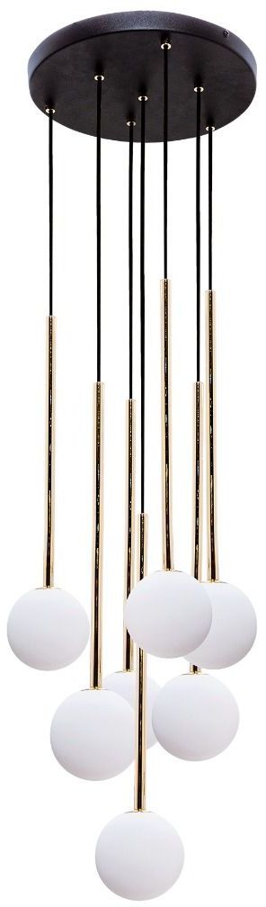 Zuma Line Ali lampa wisząca 7x40 W biała-czarna-złota 5642