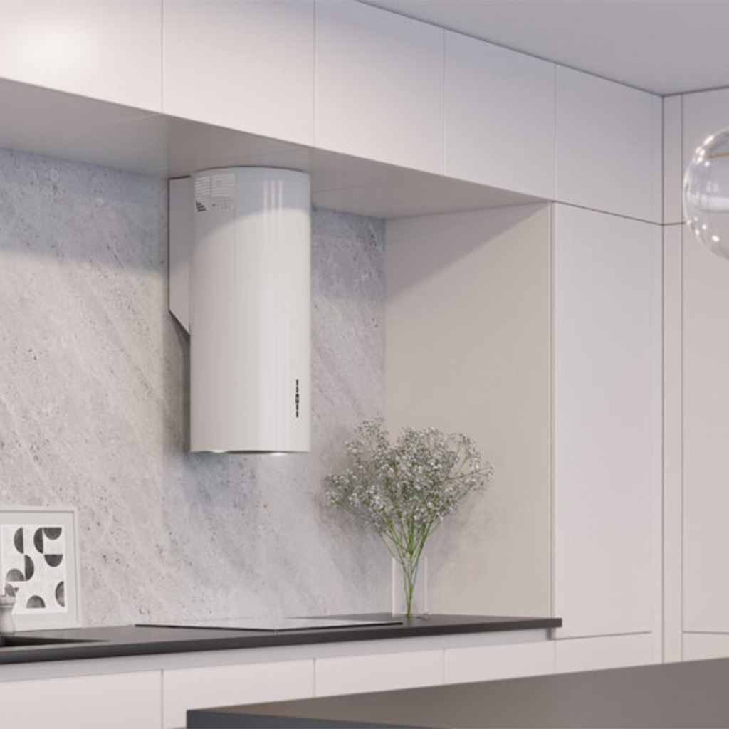 Maan Elba W35 okap kuchenny 35 cm kominowy biały OELBW835J4KS.S3.BI_EO