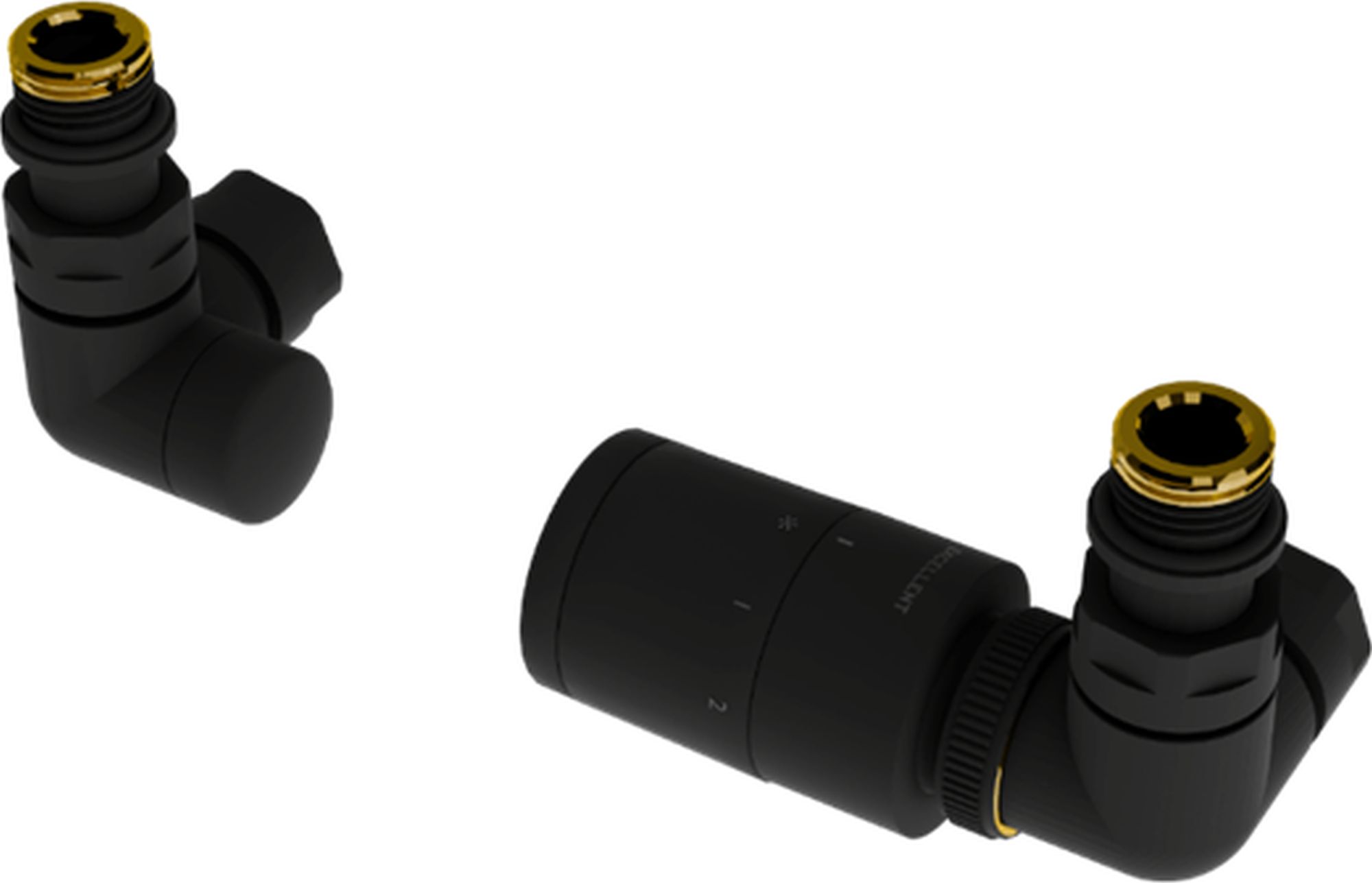 Excellent Caldo zawór trójosiowy termostatyczny czarny GREX.CA20.P.TT.BL