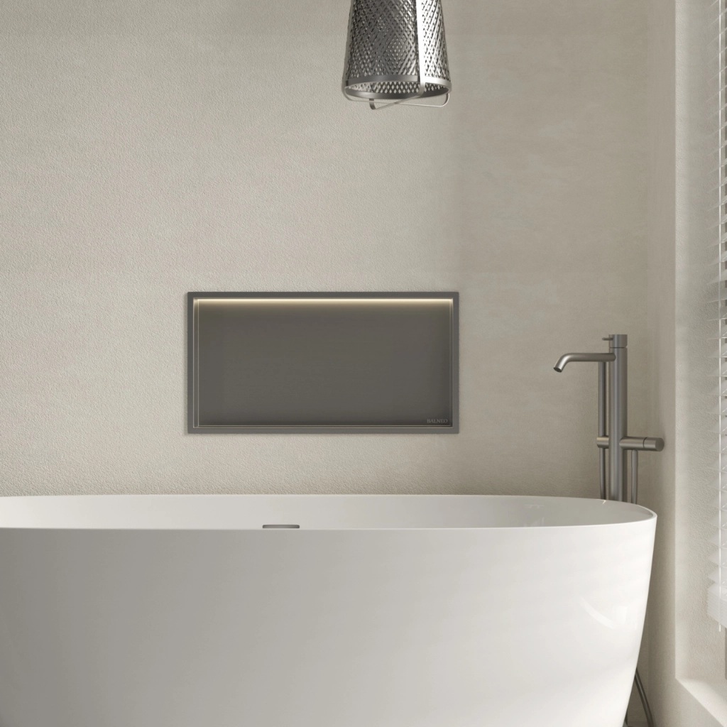 Balneo Wall Box półka wnękowa 60 cm gun metal B0101080109-2