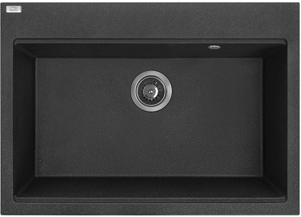 Laveo Tau zlewozmywak granitowy 70x50 cm czarny SBT7107 - Wysyłka w 24h