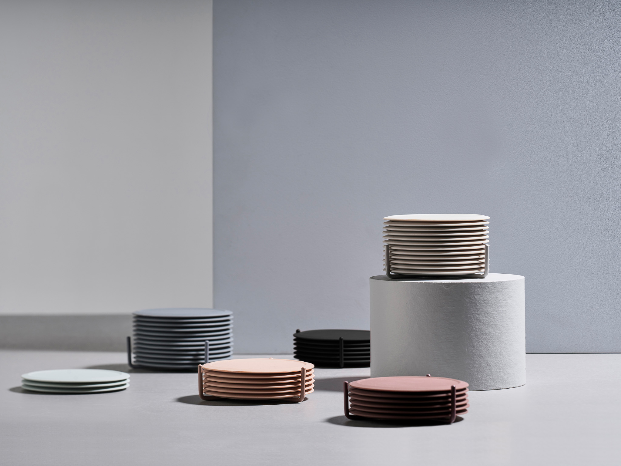 Zone Denmark Singles podstawki pod szklanki 10x10x3,1 cm czarny 330303