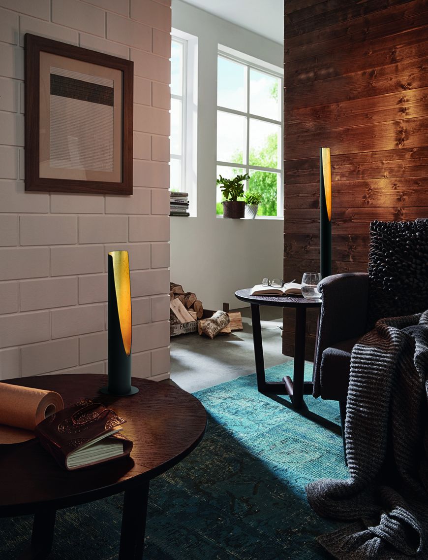 Eglo Barbotto lampa stołowa 1x5W czarny/złoty 97583