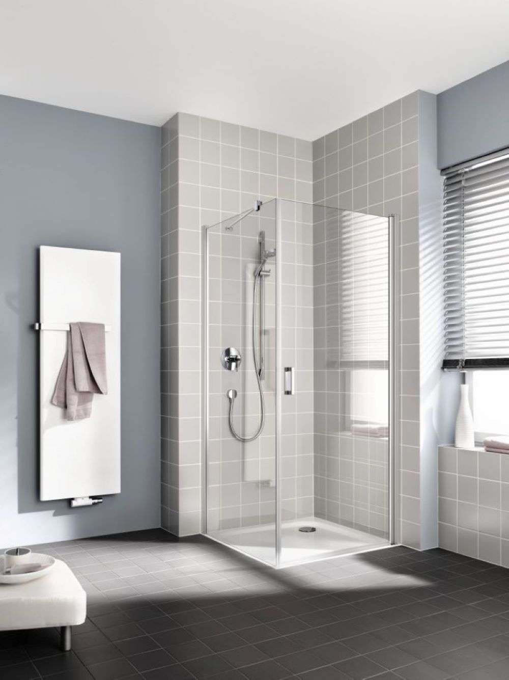 Kermi Cada XS ścianka prysznicowa 90 cm srebrny połysk/szkło przezroczyste CKTWL09020VPK - Wysyłka w 24h