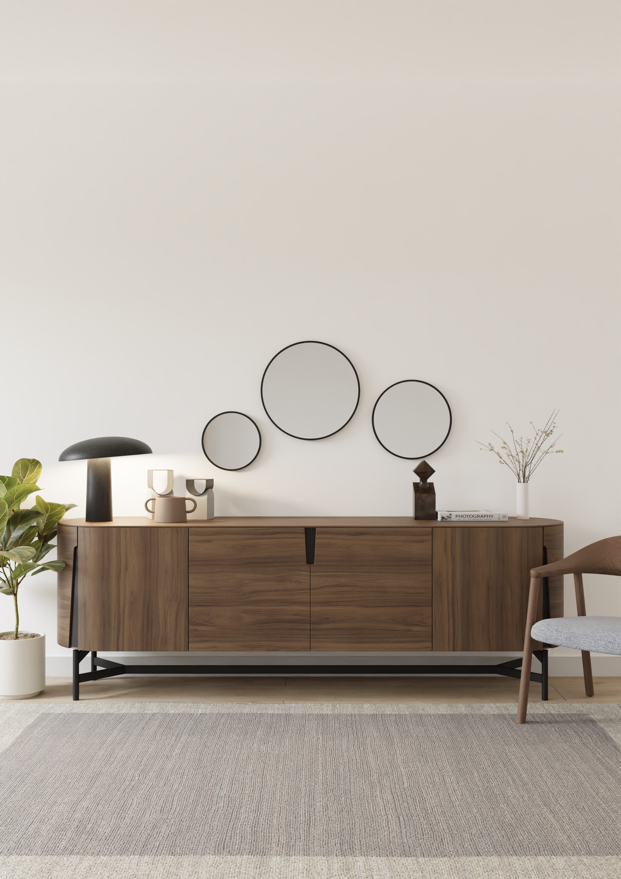 Dubiel Vitrum Ayo lustro łazienkowe 30 cm okrągłe rama czarna