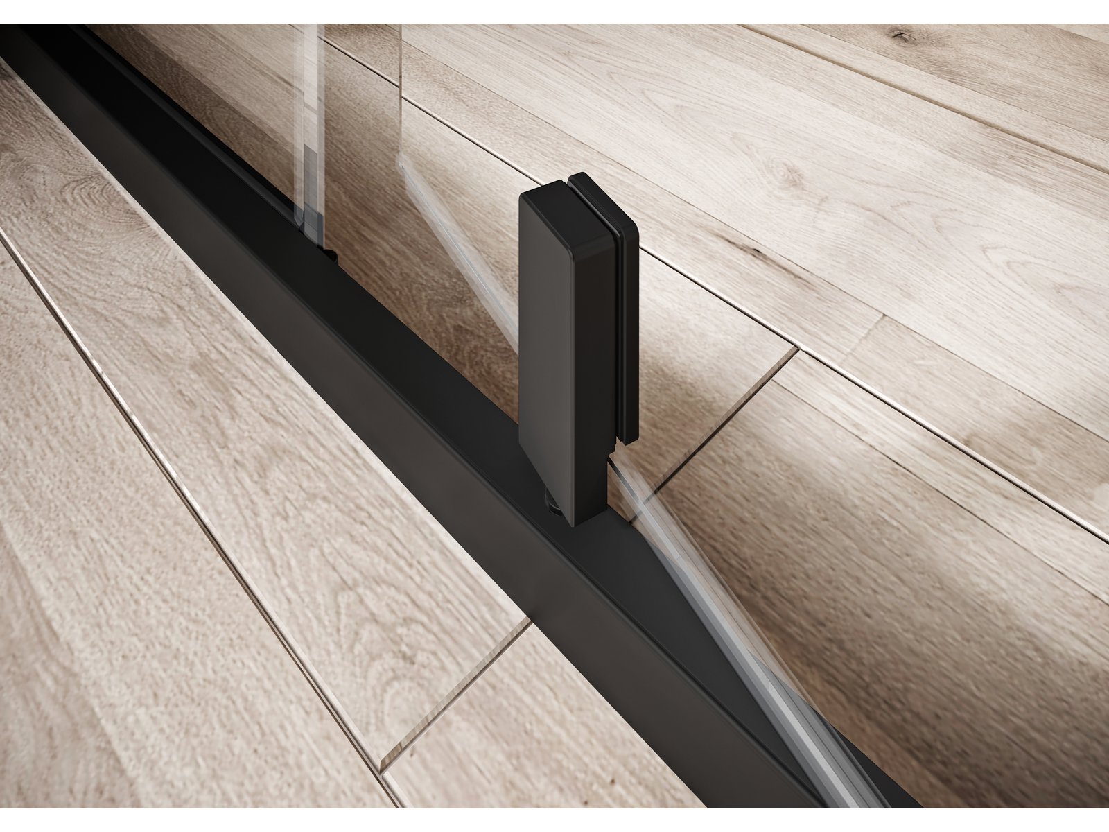 Ravak Nexty drzwi prysznicowe 100 cm uchylne czarny mat/szkło przezroczyste 03OA0300Z1