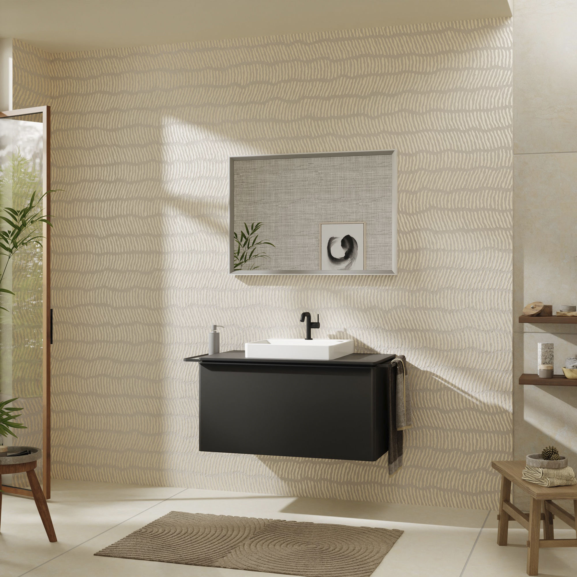 Hansgrohe Xelu Q blat naszafkowy 98x55 cm szary 54095910