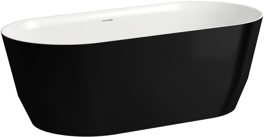 Laufen Pro wanna wolnostojąca 165x75 cm owalna czarna/biała H2399520640001 - Wysyłka w 24h