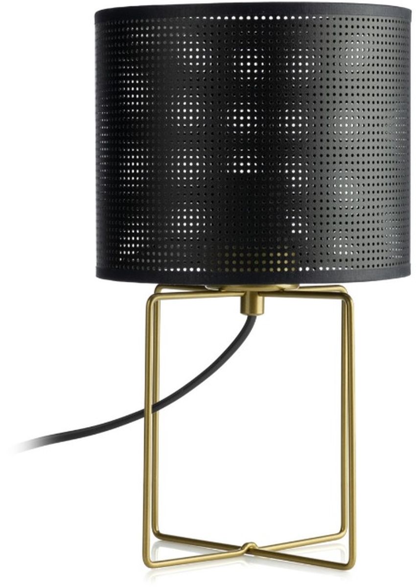 Luminex Loft Shade lampa stołowa 1x15W czarny/złoty 5292