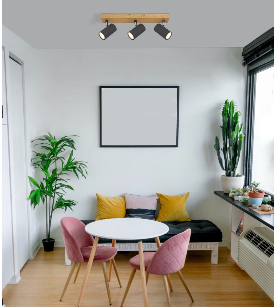 Globo Lighting Robby lampa podsufitowa 3x35W grafit/drewno 57911-3G