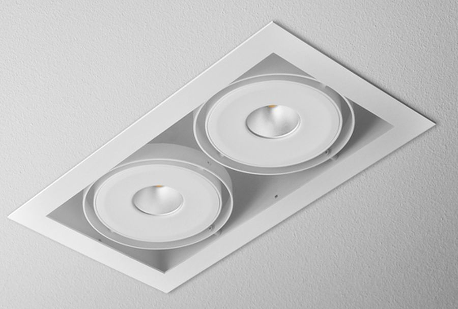 Aqform Squares lampa do zabudowy 2x12W czarna struktura 30113-L930-F1-00-12