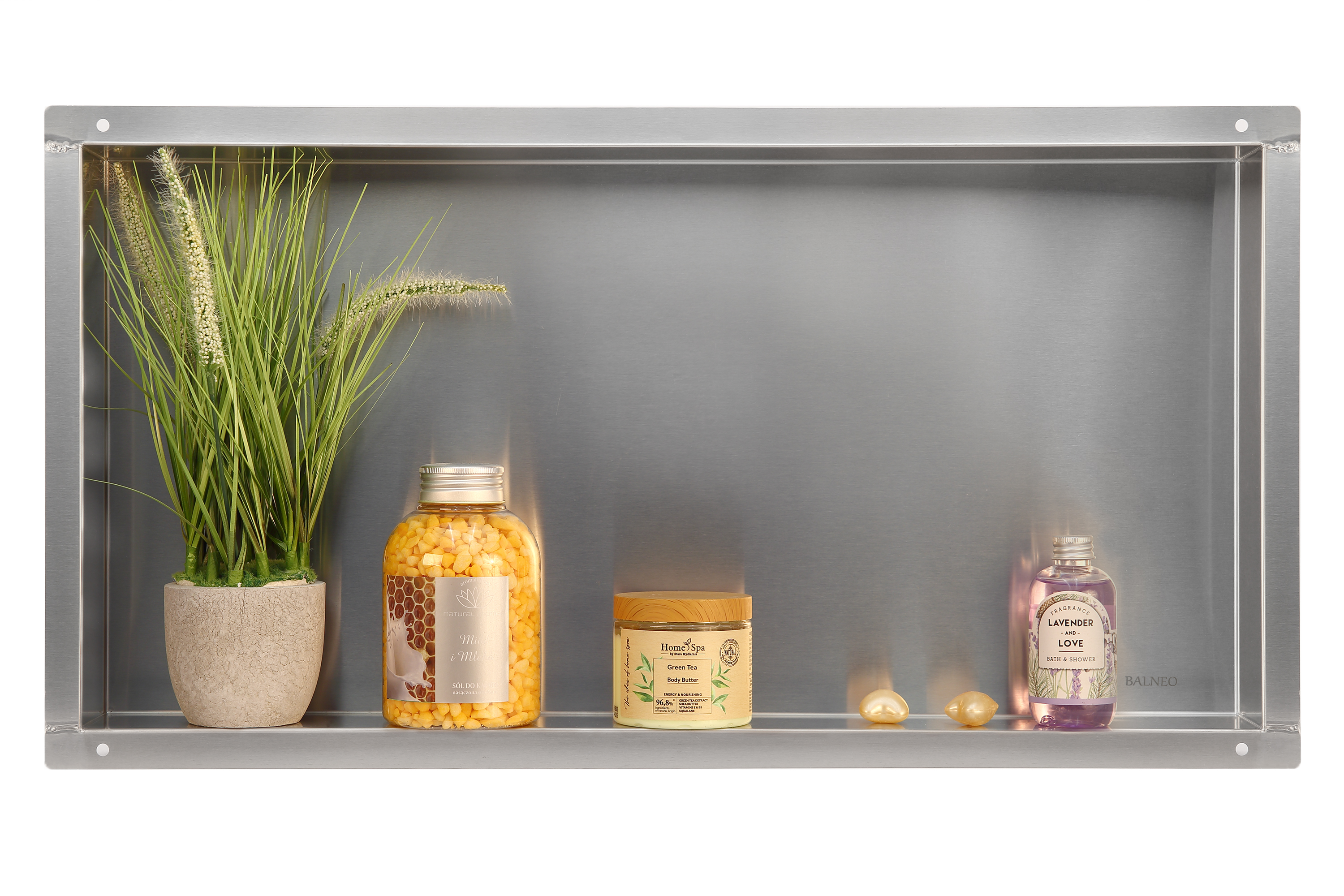 Balneo Wall-Box No Rim Inox półka wnękowa 30x60x10 cm inox OB-IN4-NR