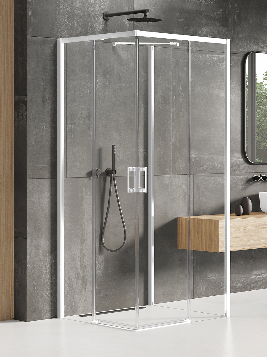 New Trendy Prime White kabina prysznicowa 80x80 cm biały mat/szkło przezroczyste K-1089