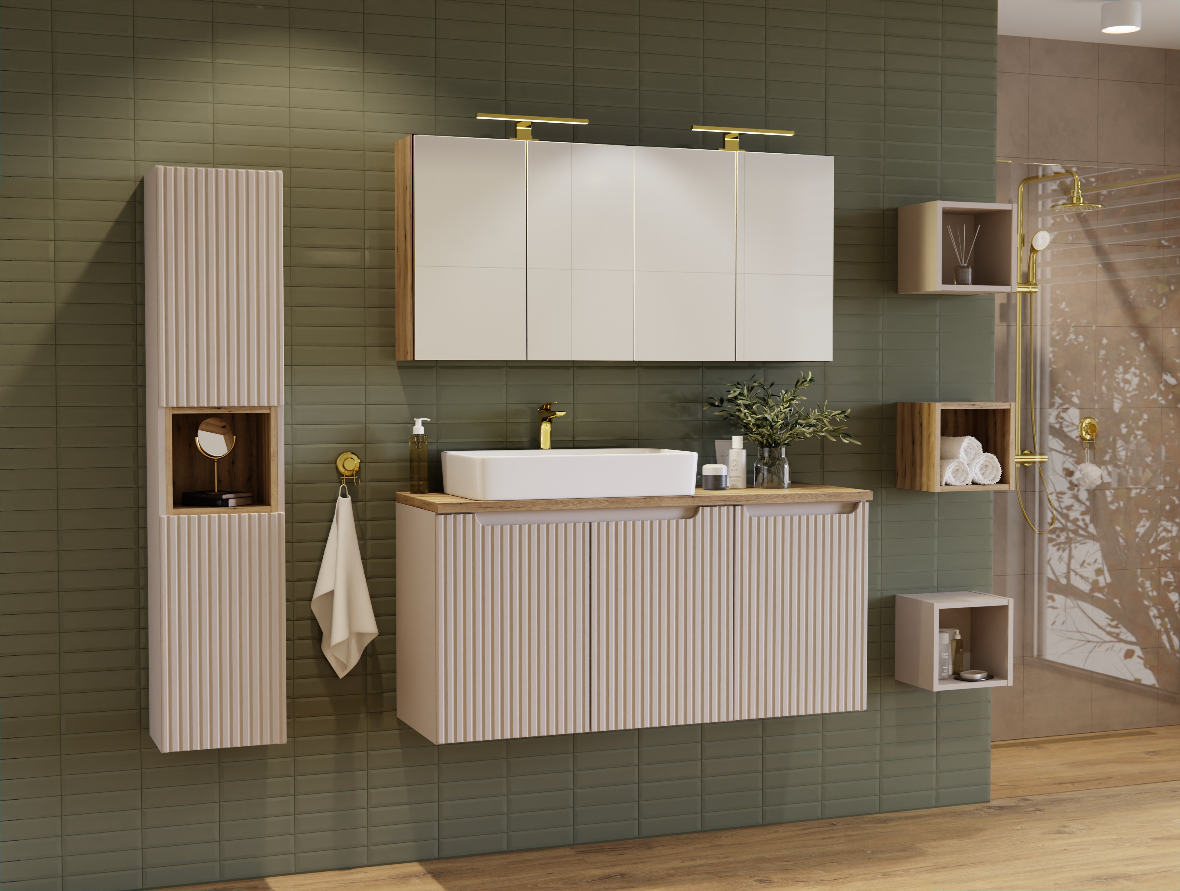 Comad Nova Cashmere szafka 80x39x57 cm podumywalkowa wisząca kaszmir NOVA CASHMERE 82-80-2D - Wysyłka w 24h