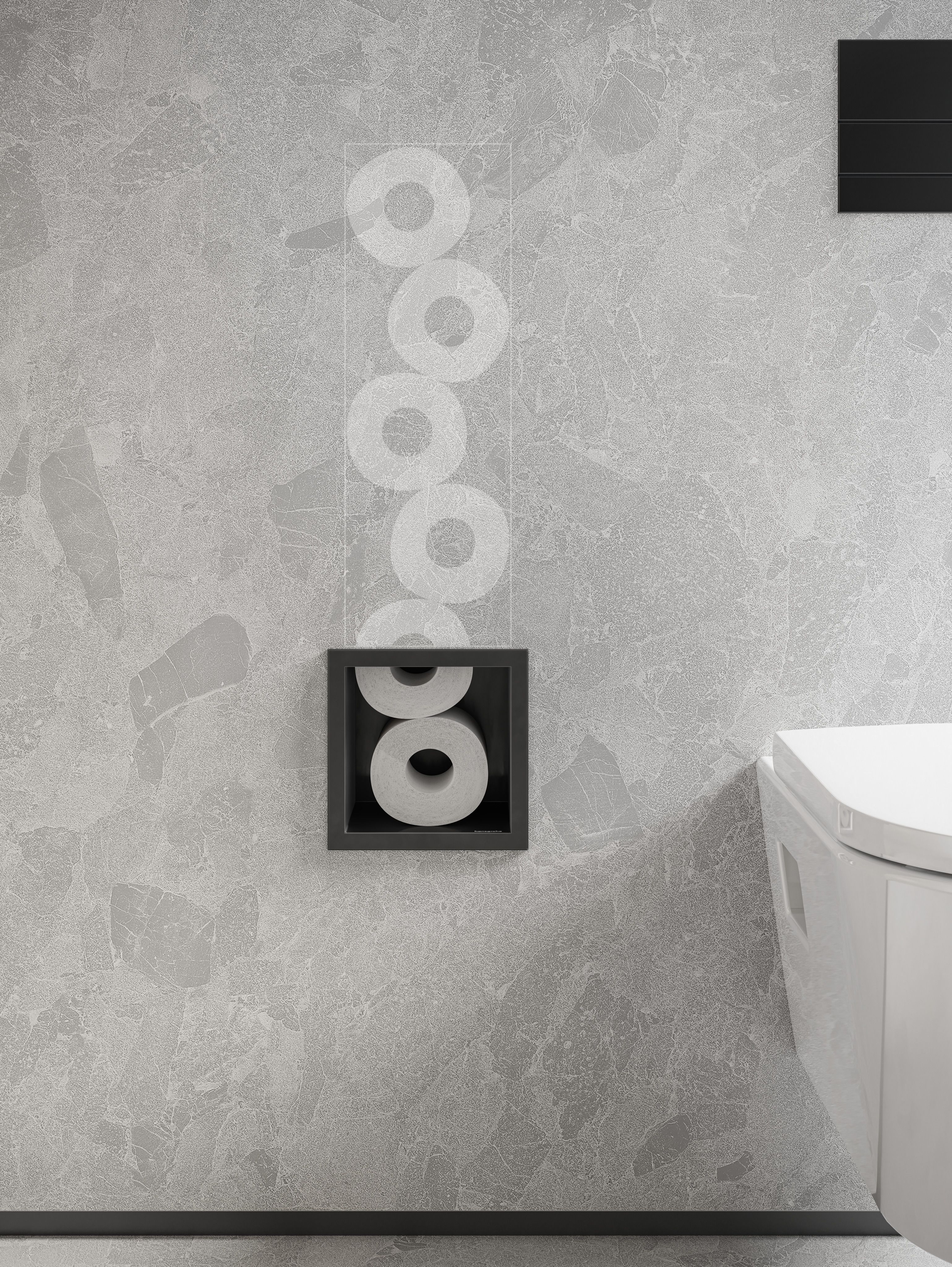 Hansgrohe XtraStoris Original uchwyt na papier toaletowy czarny mat 56058670