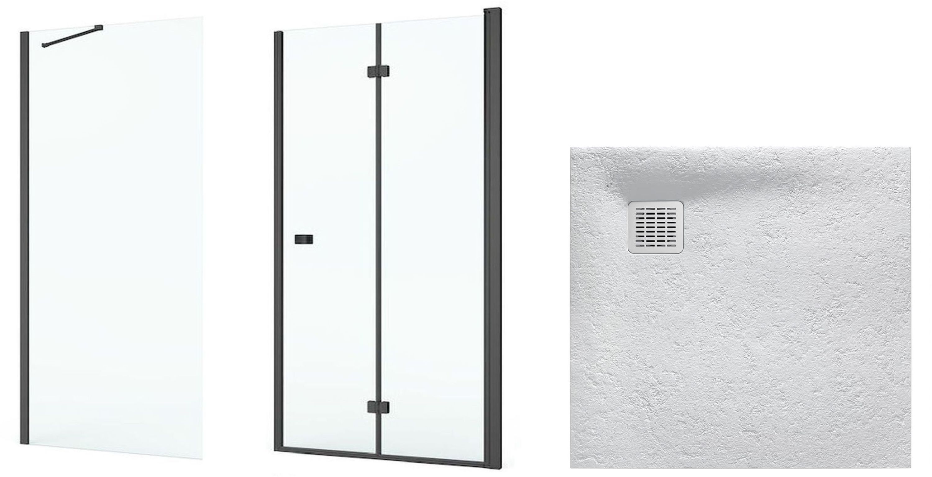 Zestaw Roca Capital kabina prysznicowa 80x80 cm kwadratowa MaxiClean z brodzikiem Terran perłowy (AM4508016M, AM4408016M, AP10332032001630)