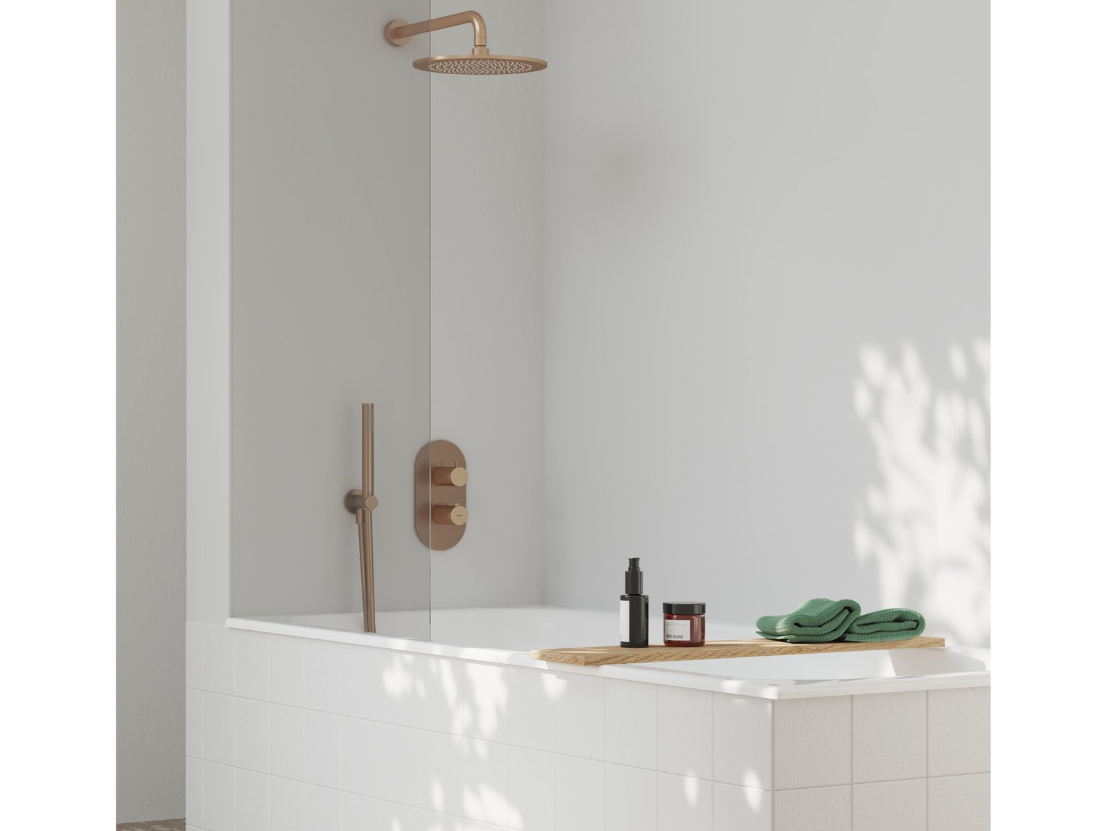 Ravak Espirit bateria wannowo-prysznicowa podtynkowa z termostatem różowe złoto szczotkowane X070363