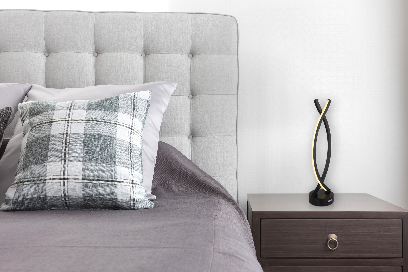 Globo Lighting Hela lampa stołowa 1x1 W biała-czarna 58457S - Wysyłka w 24h