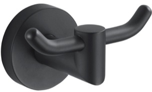 Stella Classic wieszak na ręcznik haczyk podwójny czarny mat 07.320-B