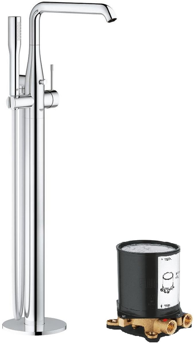 Zestaw Grohe Essence bateria wannowo-prysznicowa wolnostojąca kompletna chrom (23491001, 45984001) - Wysyłka w 24h
