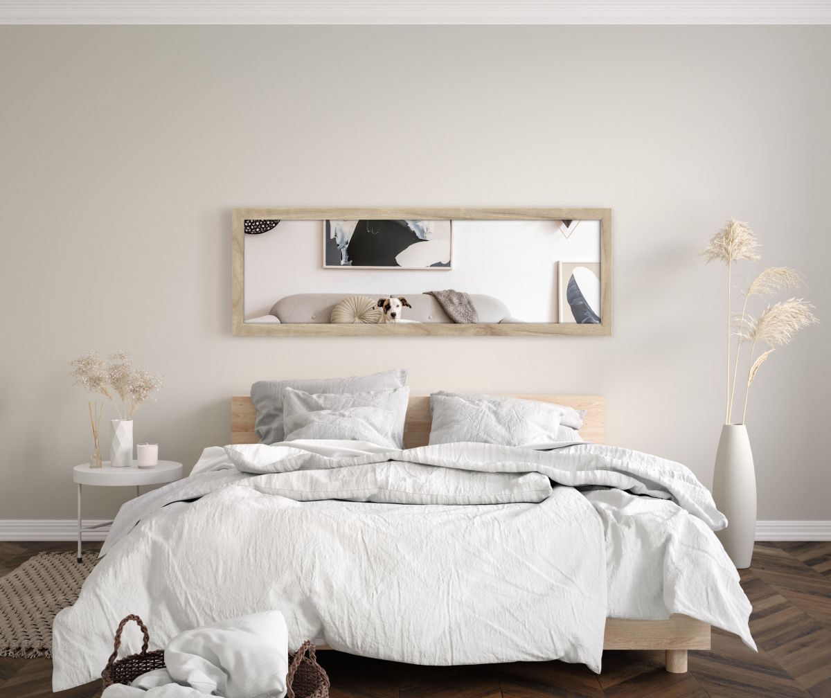 Styler Lahti lustro prostokątne 127x47 cm rama jasne drewno mat LU-12278 - Wysyłka w 24h