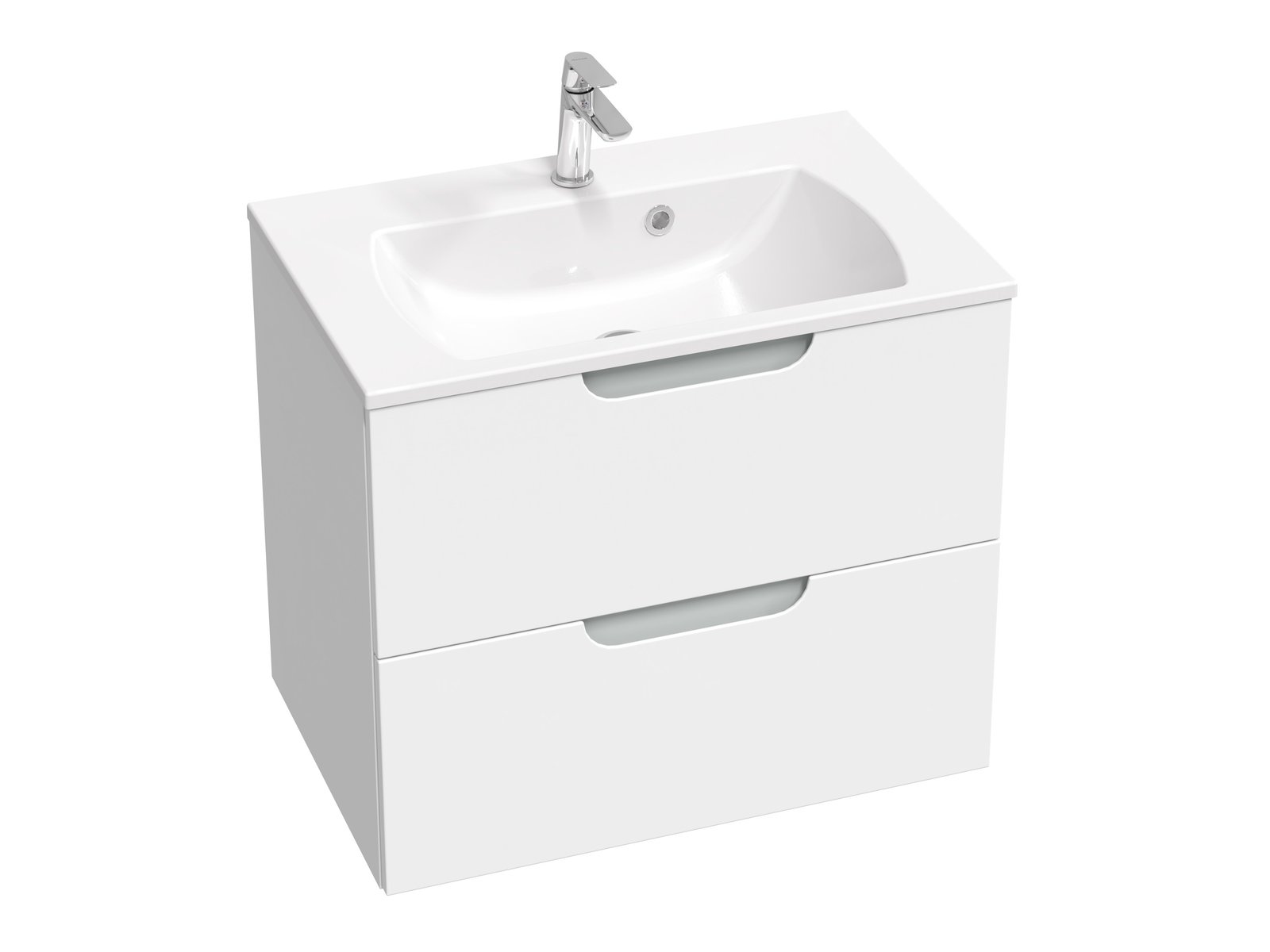 Ravak SD Classic II szafka 70 cm podumywalkowa wisząca biały połysk/szara X000001479