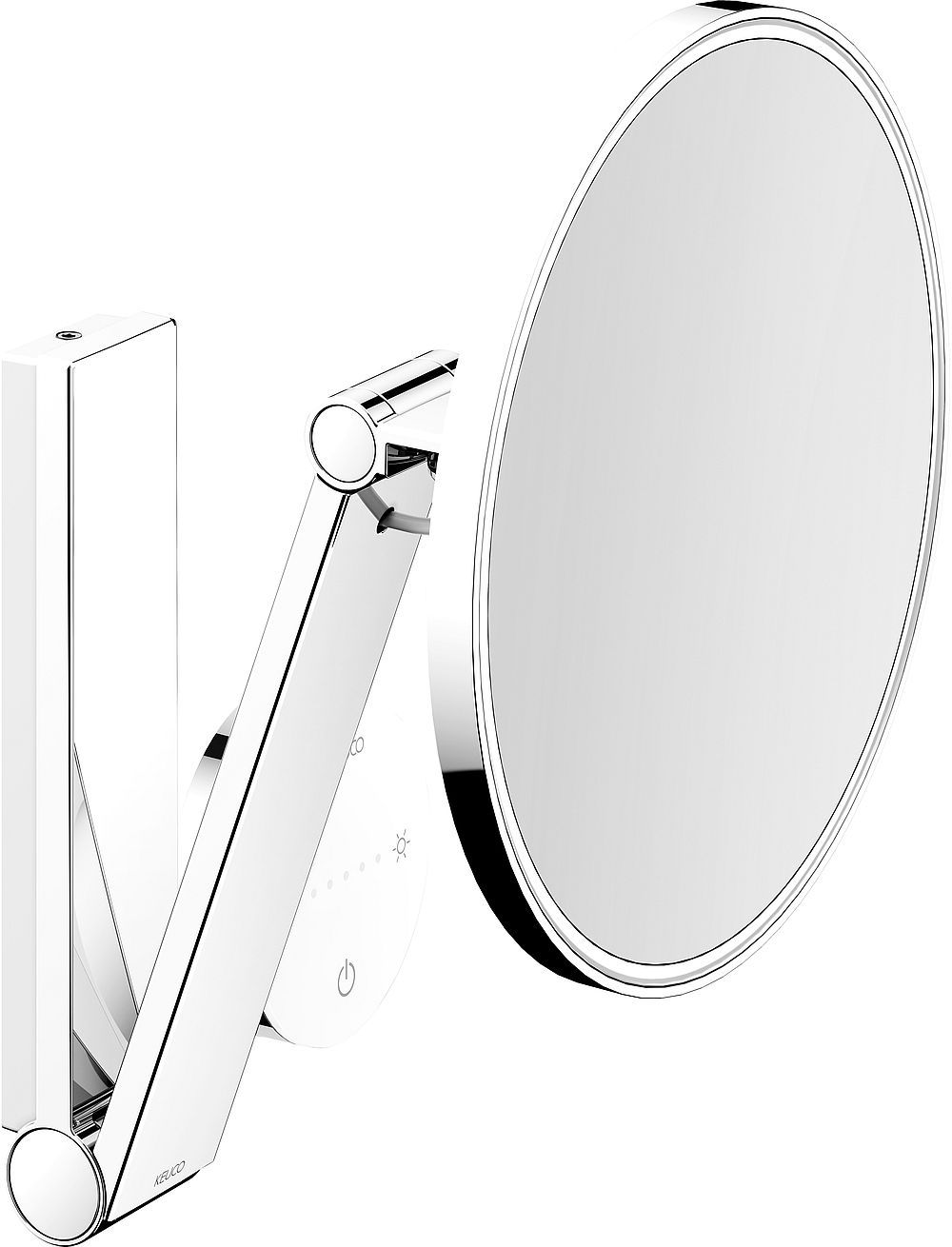 Keuco Cosmetic mirrors lusterko kosmetyczne 21,2x31,4 cm okrągłe z oświetleniem brąz szczotkowany 17612030000