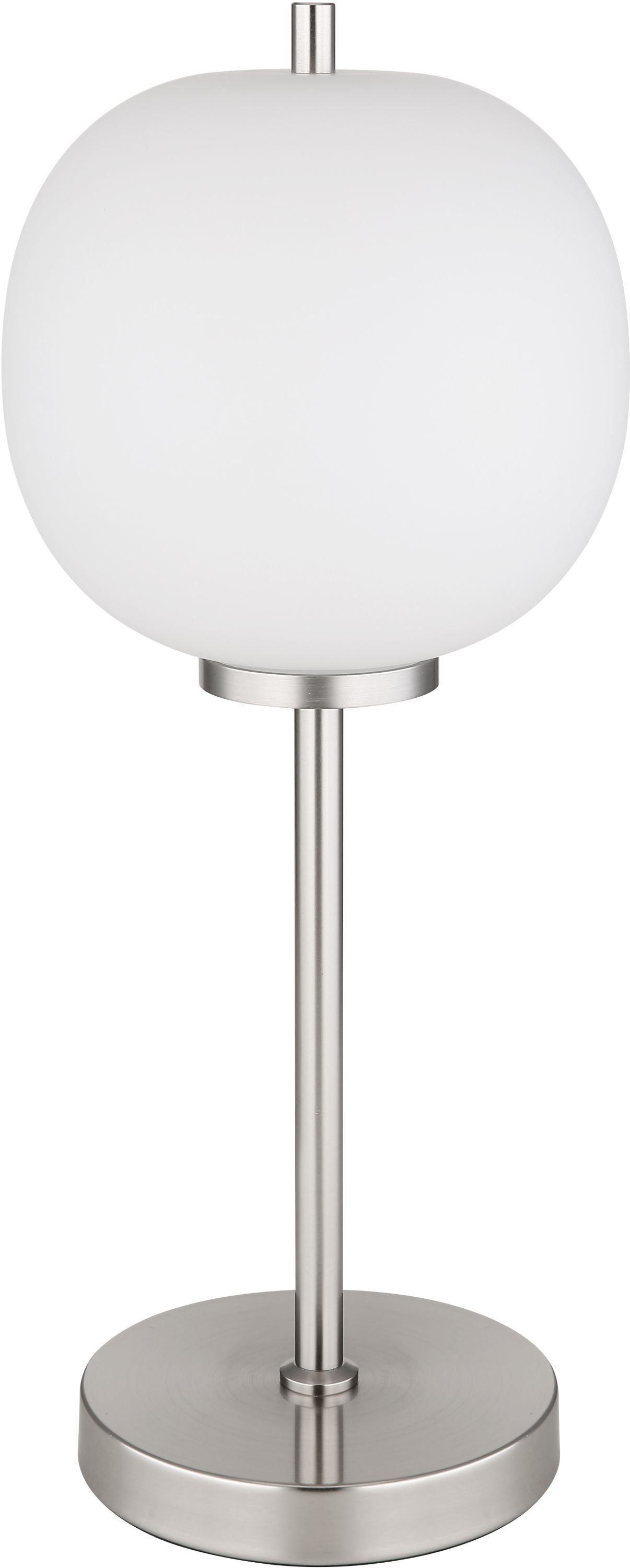 Globo Lighting Blacky I lampa stołowa 1x40W nikiel mat/szkło opalizowane 15345TNO